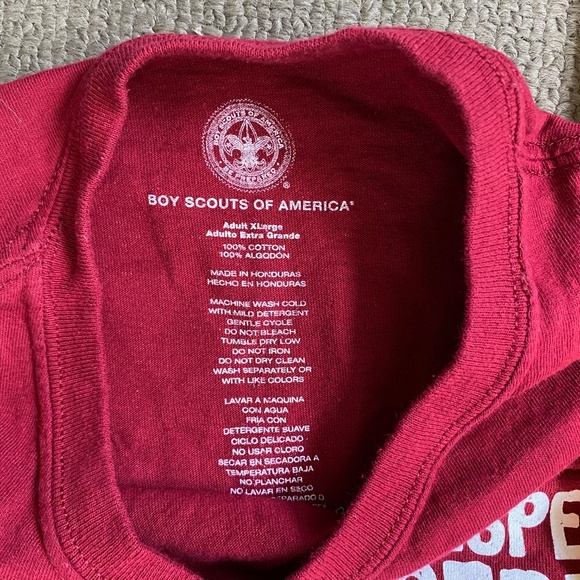 Boy Scouts Of America Burgundy Graphic Tee Shirt Men's Size XL - Picture 4 of 6